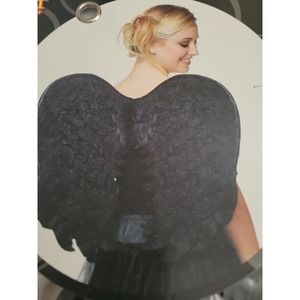 New Halloween Costume Black Feather Angel Wings